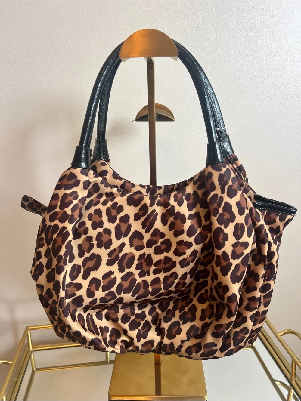 kate spade Leopard-Print Shoulder Bag in Brown and Black